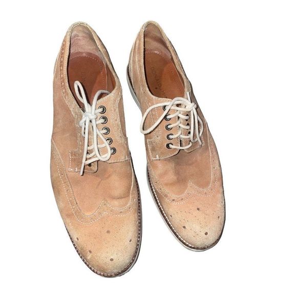 Donald‎ Pliner Oxford Suede Shoes Mens Sz 10.5M Lace Up Tan main image 6